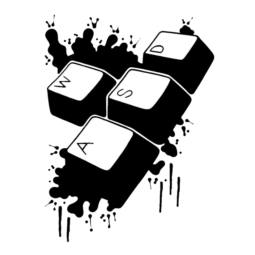 WASD Gaming Keys Premium Vinyl Stickers