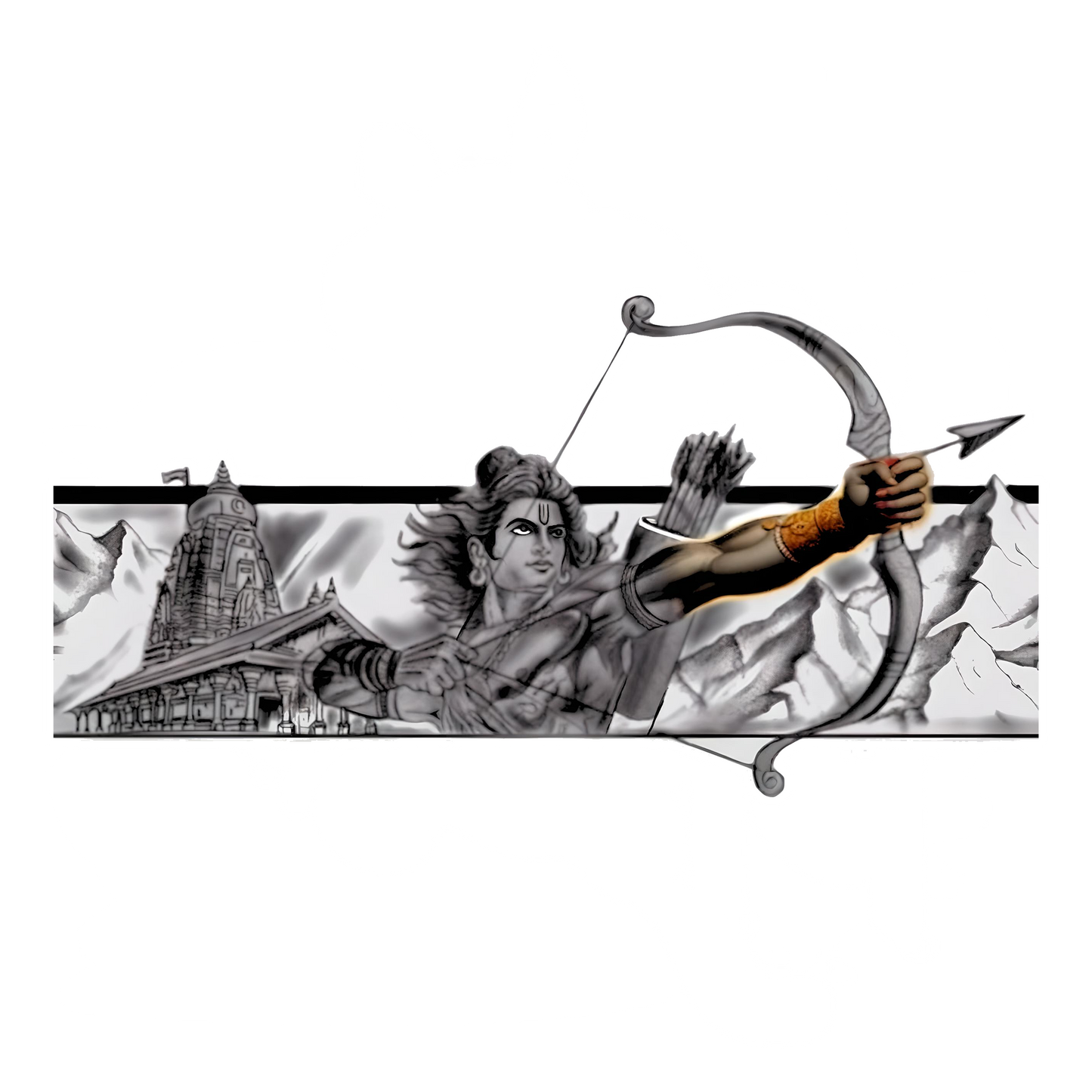 Shree Ram Ayodhya Long Bumper Sticker