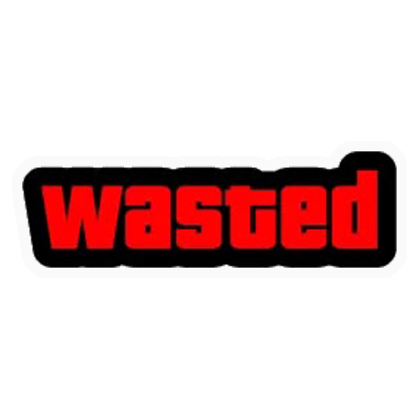 Wasted Gaming Style Premium Vinyl Stickers