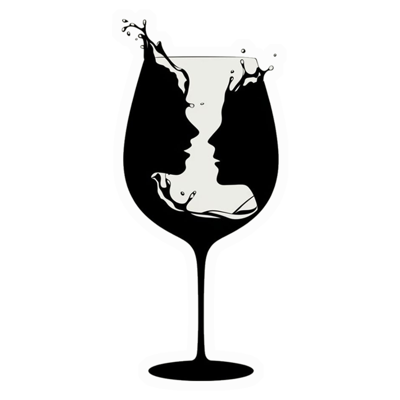 Wine Glass Silhouettes Premium Vinyl Stickers