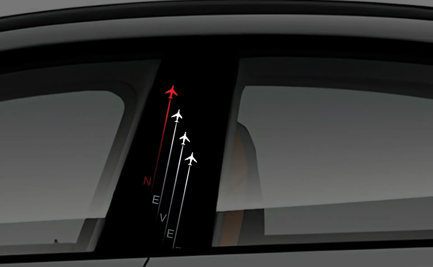 Dark Shadow Knight Reaper with Sword Car Pillar Sticker