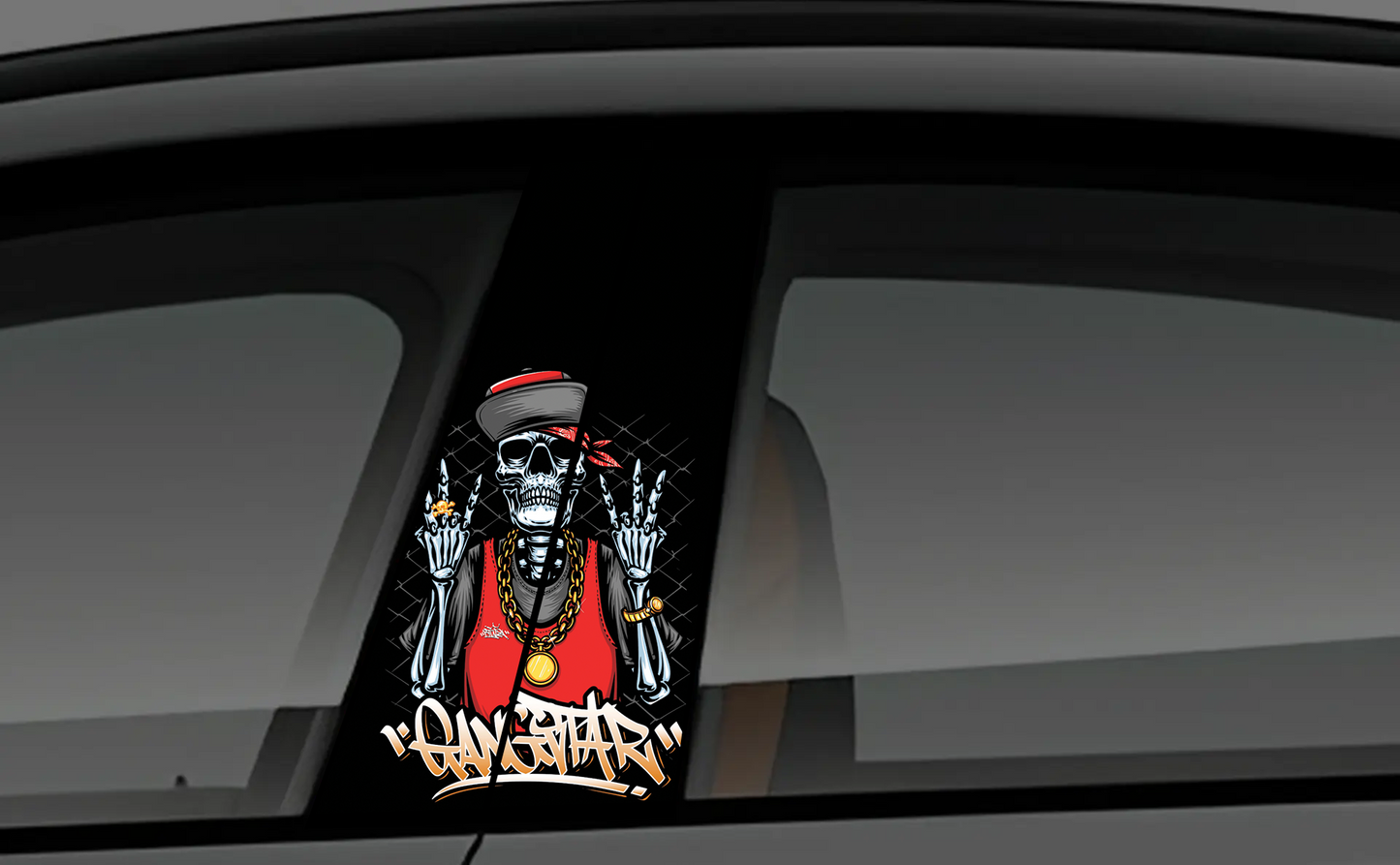 Sasuke Uchiha Rinnegan & Sharingan Eye Car Pillar Sticker