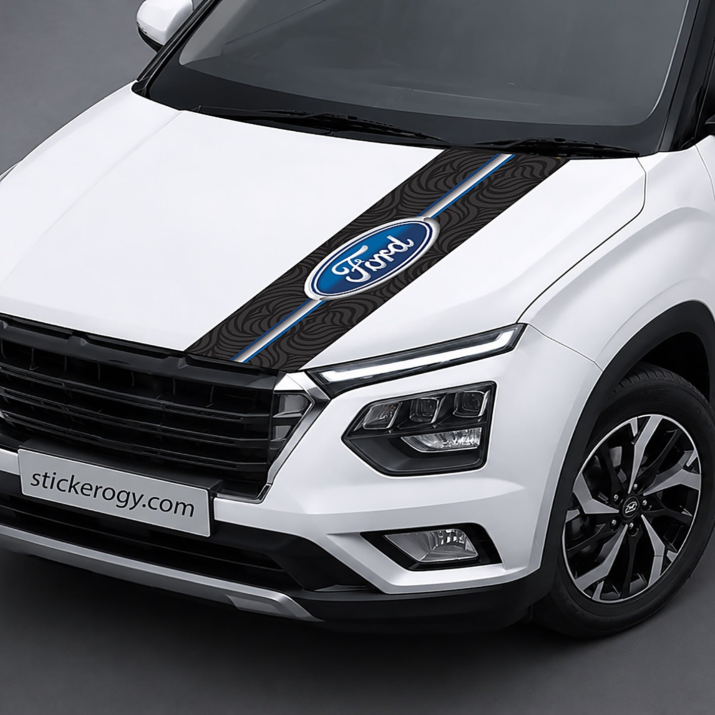 Ford Car Bonnet Wrap on car
