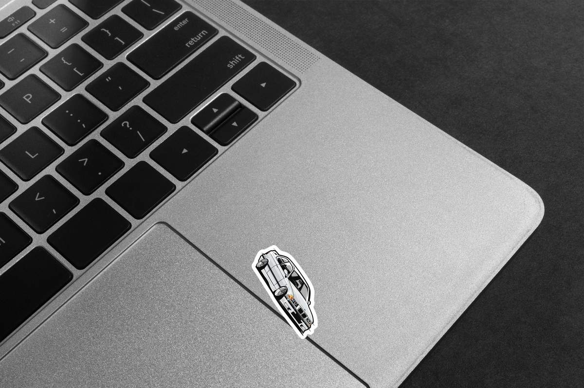 BMW M3 Side Profile - Laptop Mockup