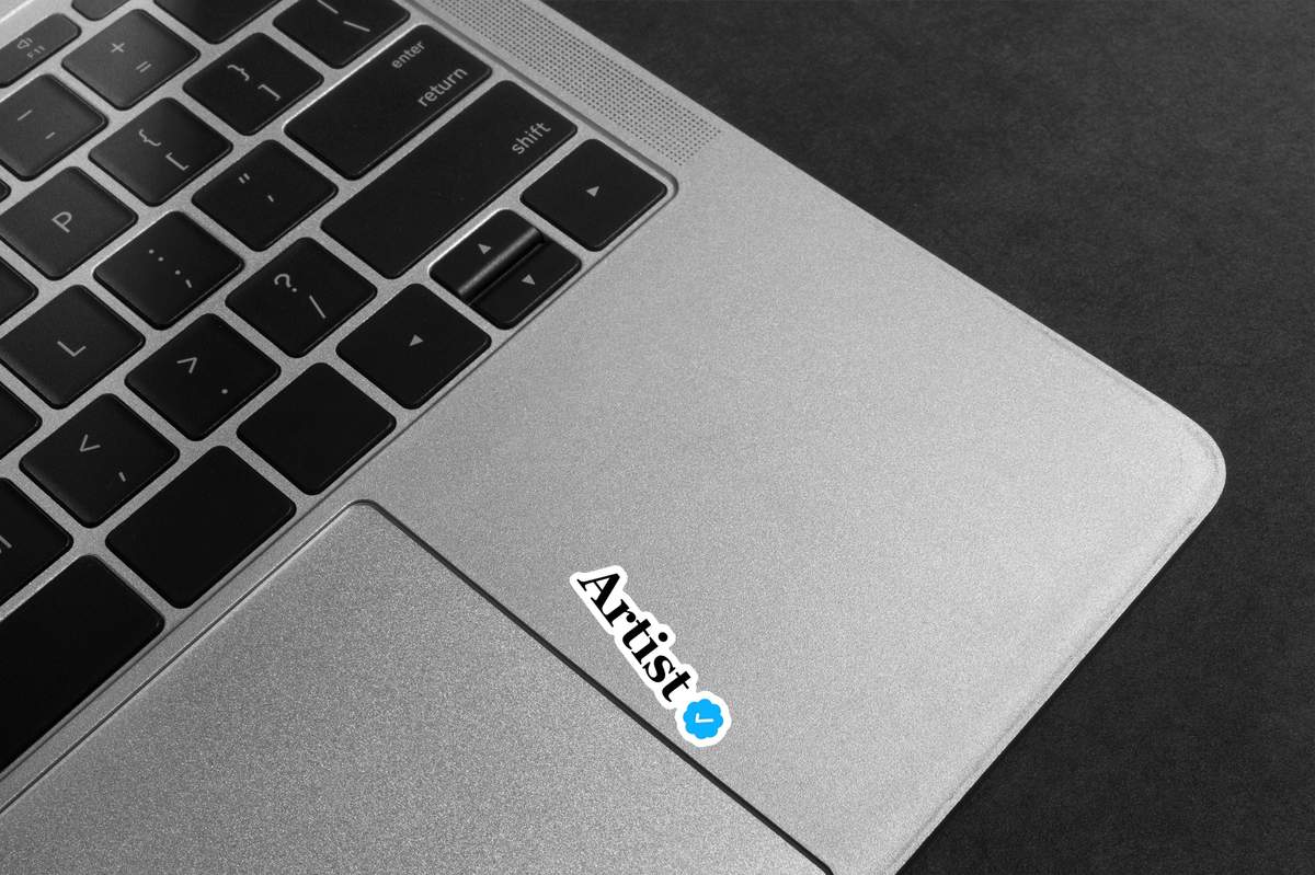 Artist Verified Badge - Laptop Mockup