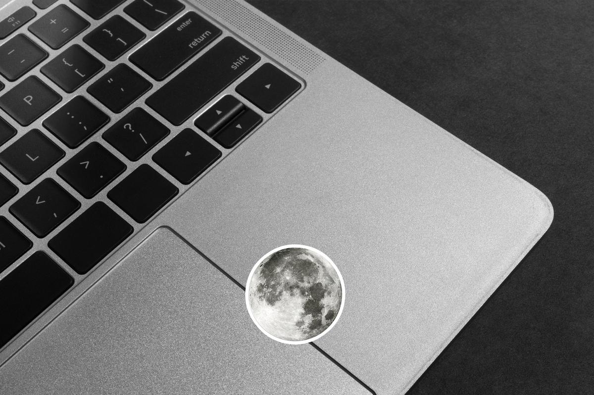 Full Moon Celestial - Laptop Mockup