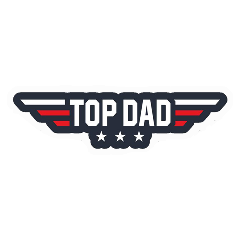 Top Dad Wings Logo Premium Vinyl Stickers