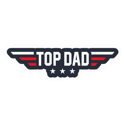 Top Dad Wings Logo Premium Vinyl Stickers