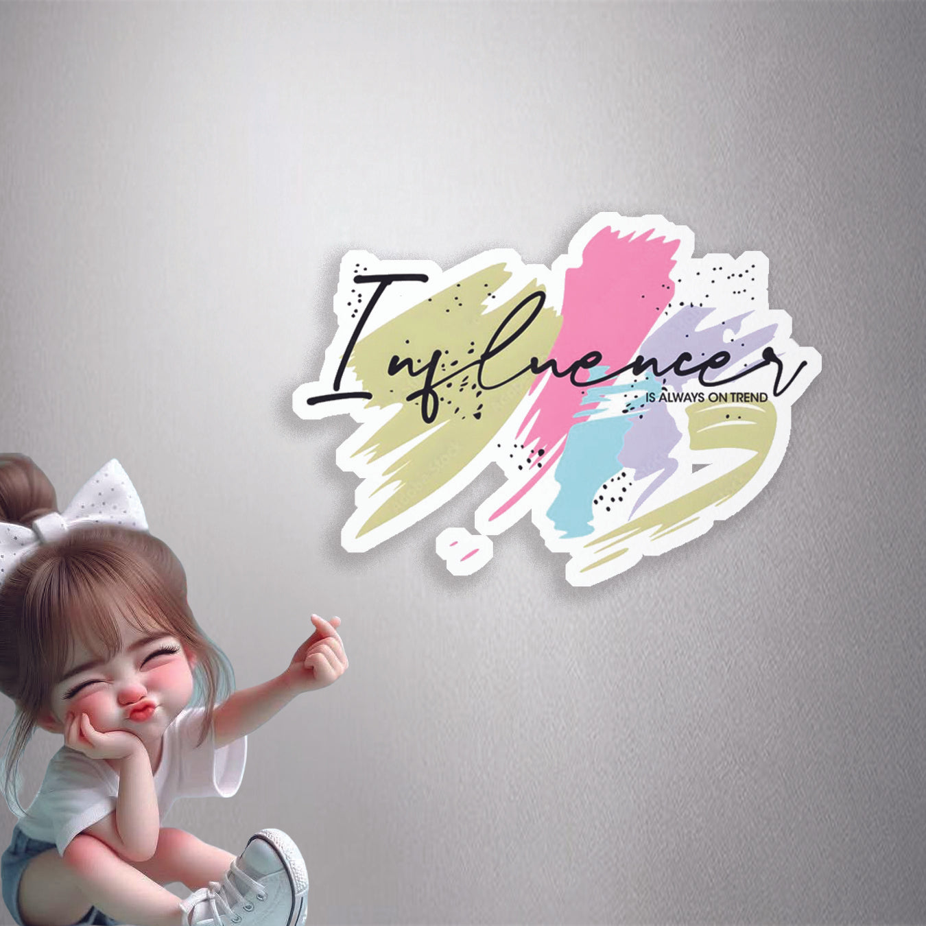 Influencer On Trend Premium Vinyl Stickers