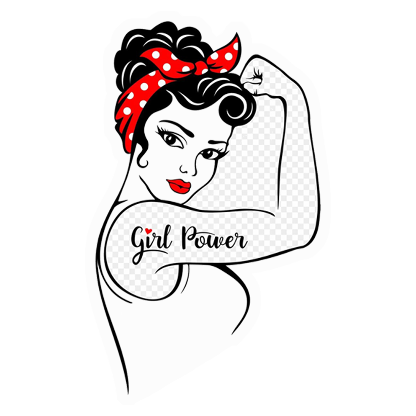 Girl Power Rosie Riveter Premium Vinyl Stickers