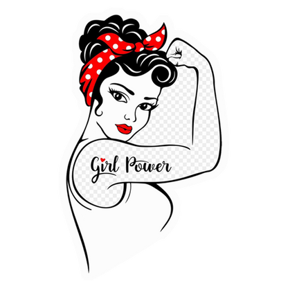 Girl Power Rosie Riveter Premium Vinyl Stickers