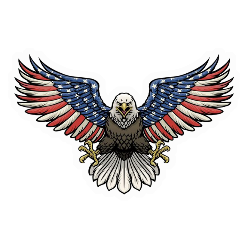American Flag Eagle Flight Premium Vinyl Stickers