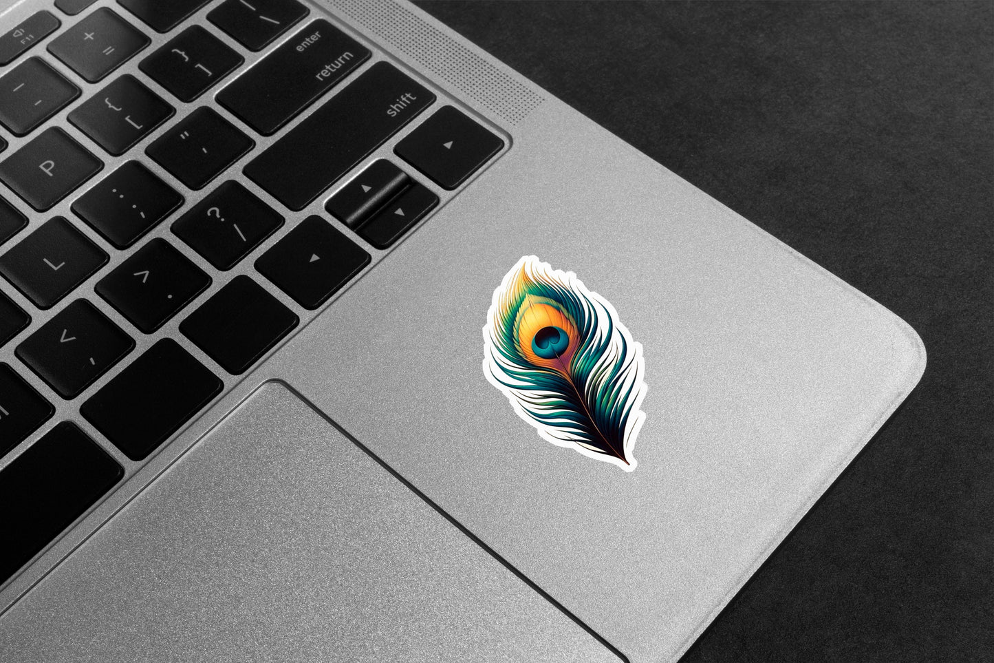 Peacock Feather Art Premium Vinyl Sticker