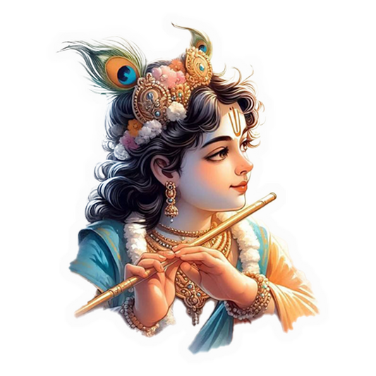 Krishna Flute Gaze Premium Vinyl Stickers