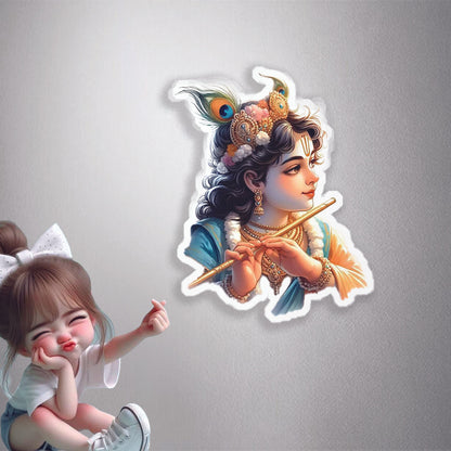 Krishna Flute Gaze Premium Vinyl Stickers