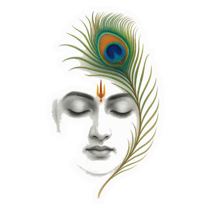 Divine Peacock Face Premium Vinyl Stickers