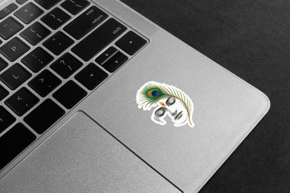 Divine Peacock Face Premium Vinyl Stickers
