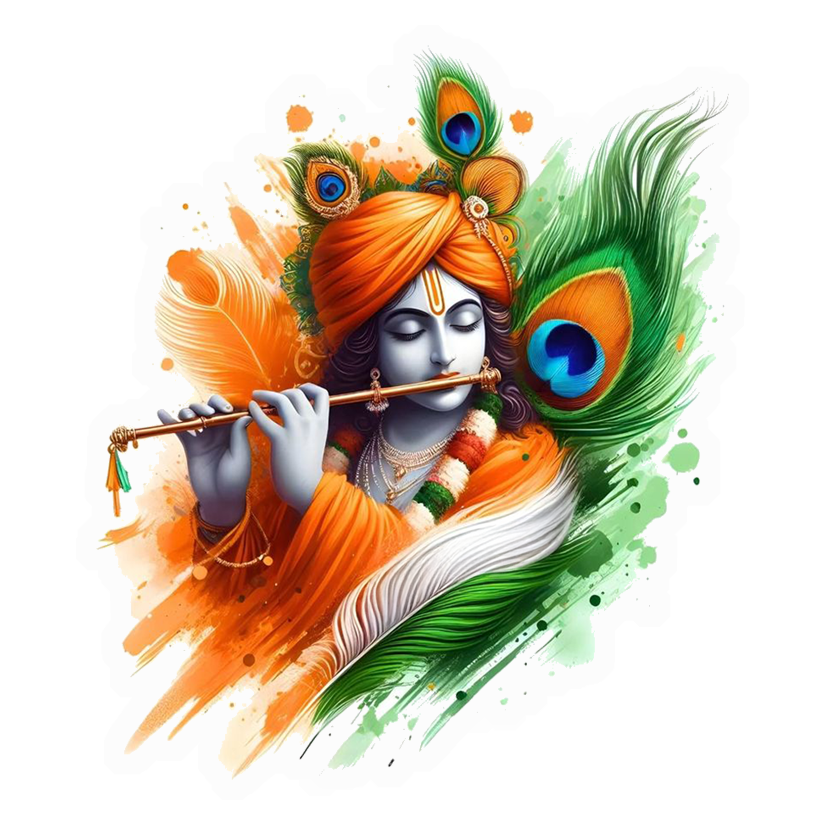 Krishna India Colors Premium Vinyl Stickers