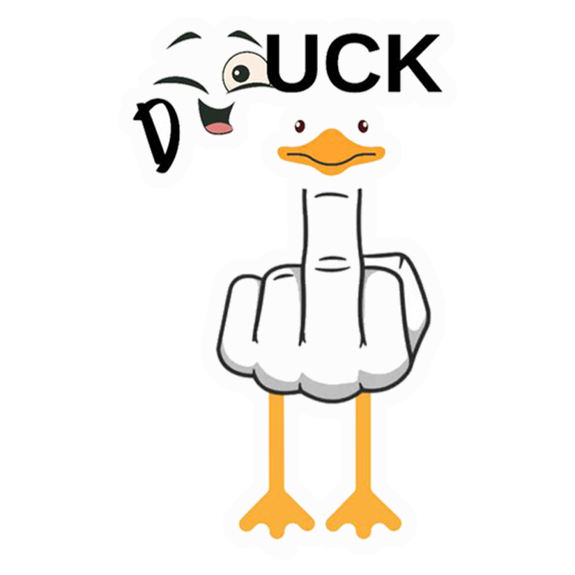 Duck You Finger Premium Vinyl Stickers