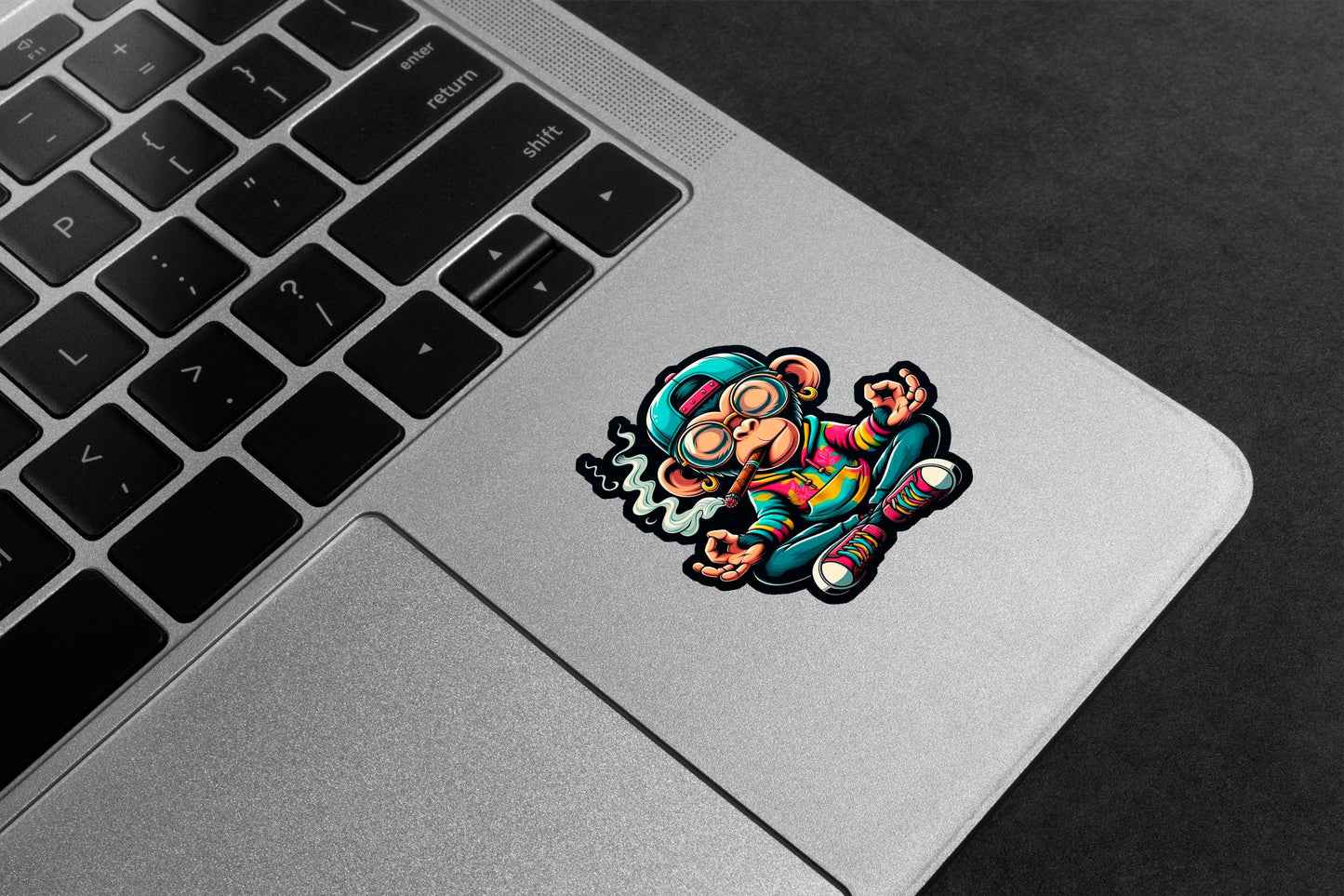 Meditating Monkey Chill Premium Vinyl Stickers