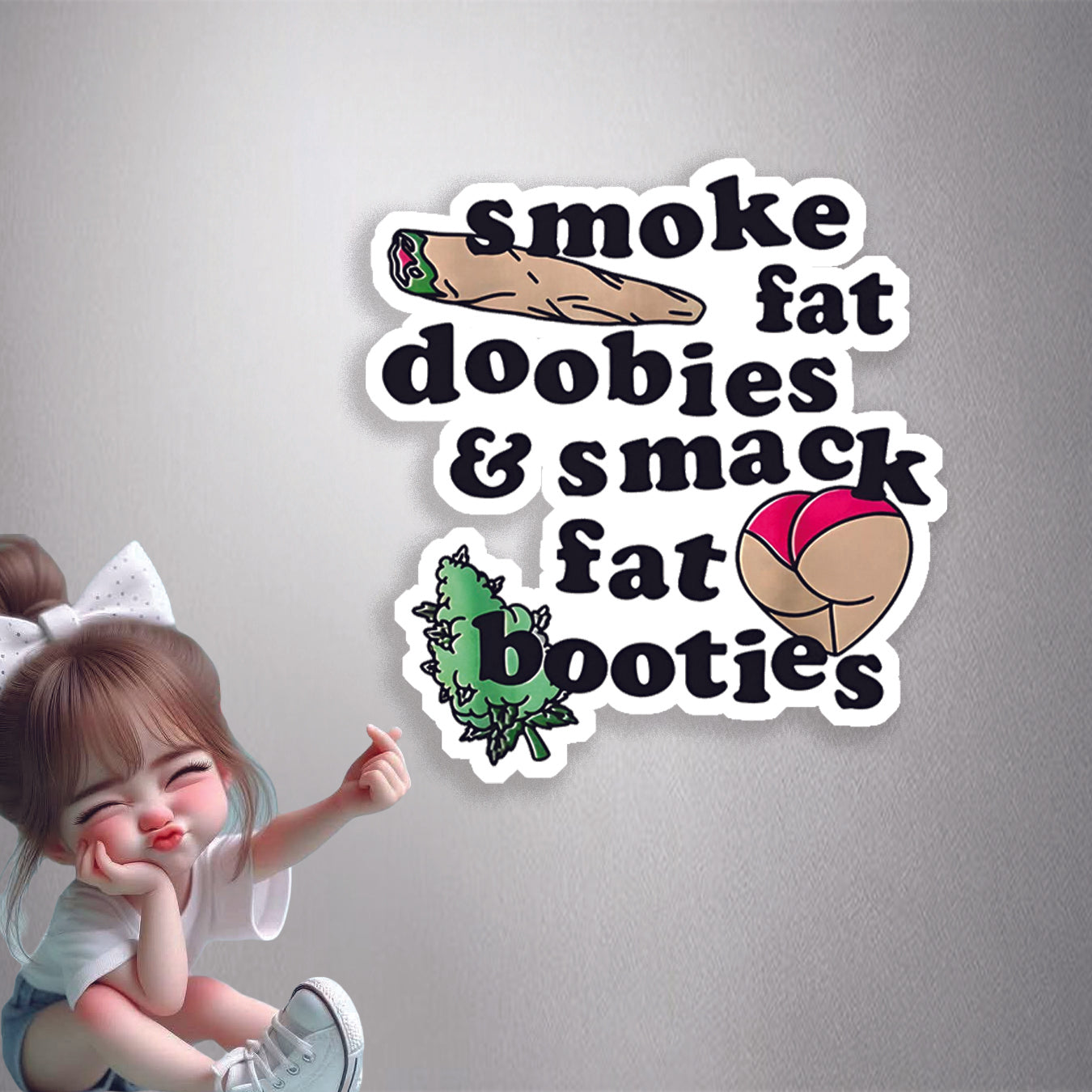 Smoke Doobies Booties Premium Vinyl Stickers