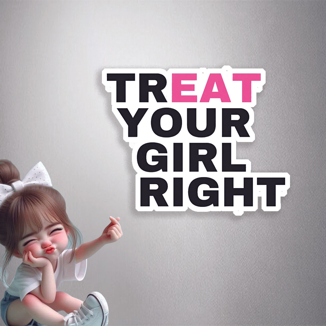 Treat Your Girl Right Premium Vinyl Stickers