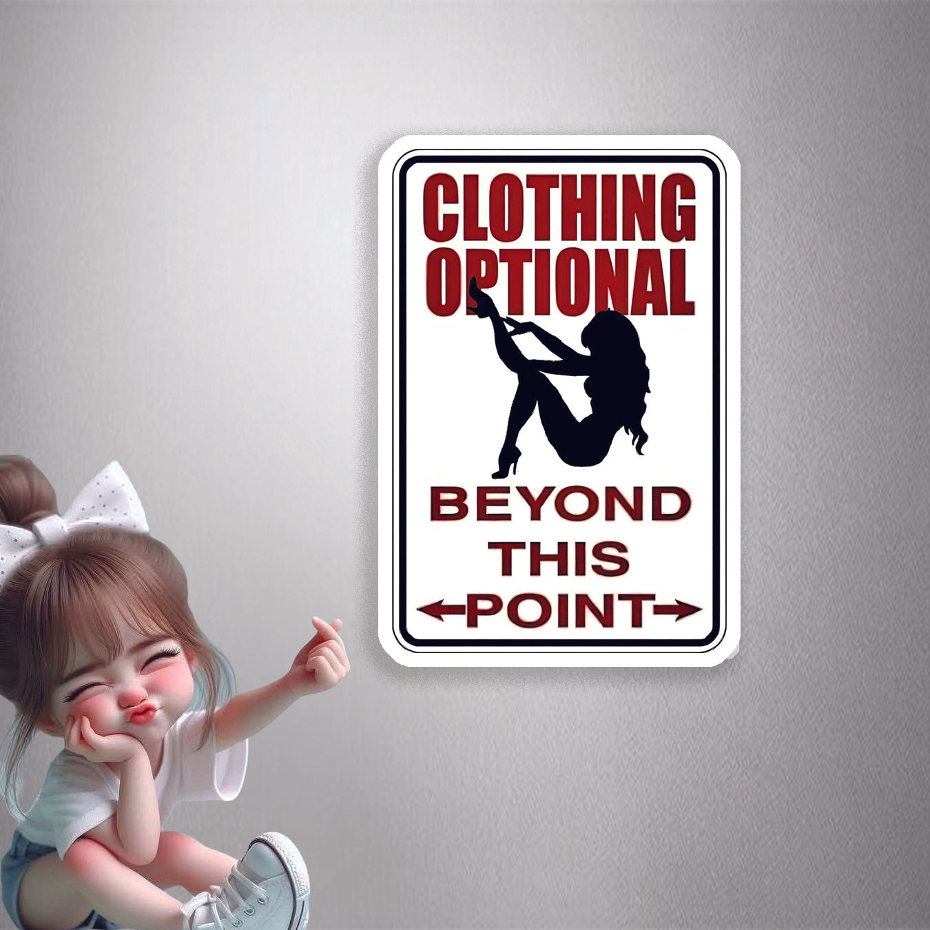 Clothing Optional Zone Premium Vinyl Stickers