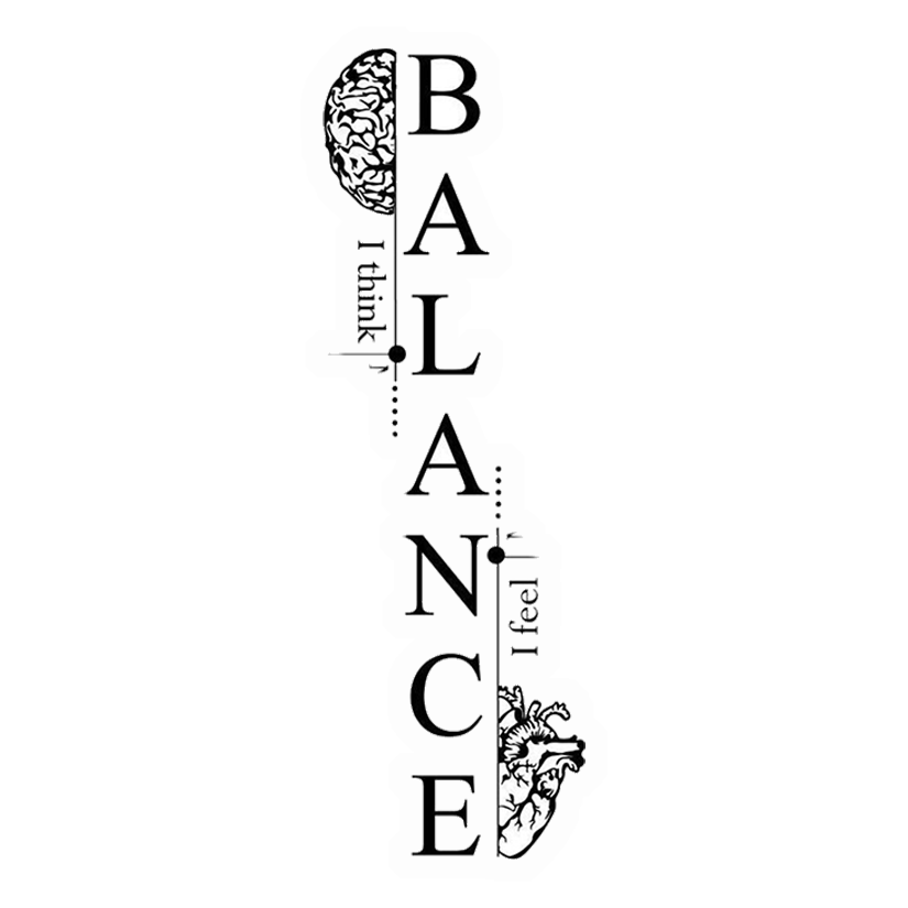 Balance Heart and Mind Premium Vinyl Stickers
