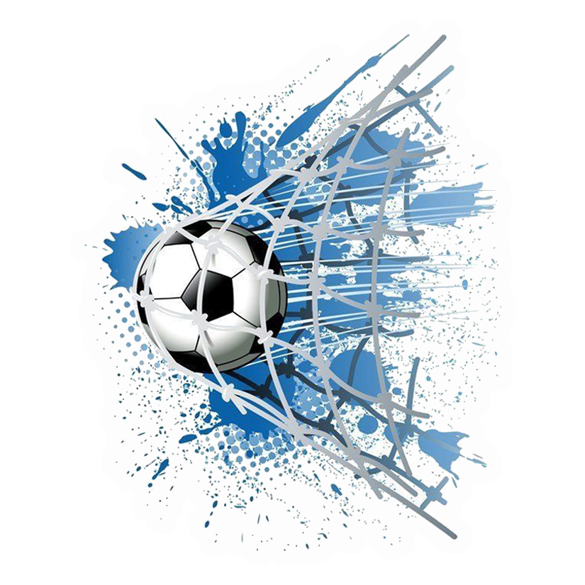 Football in Goal Post Premium Vinyl Stickers