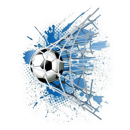 Football in Goal Post Premium Vinyl Stickers