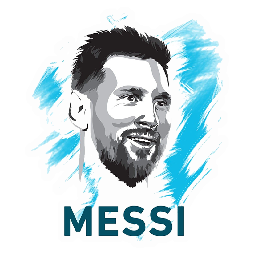 Messi (Aesthetic Portrait) Premium Vinyl Stickers