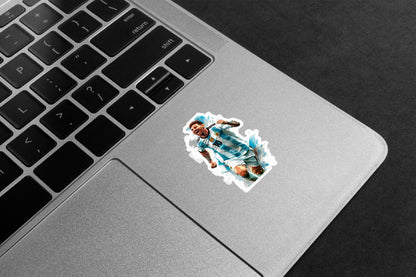 Messi in Action (Portrait)Premium Vinyl Stickers