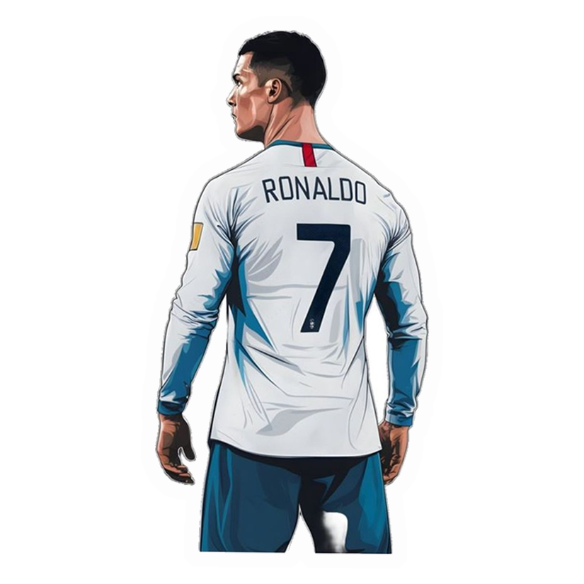 Ronaldo Famous Jersey No. 7Premium Vinyl Stickers