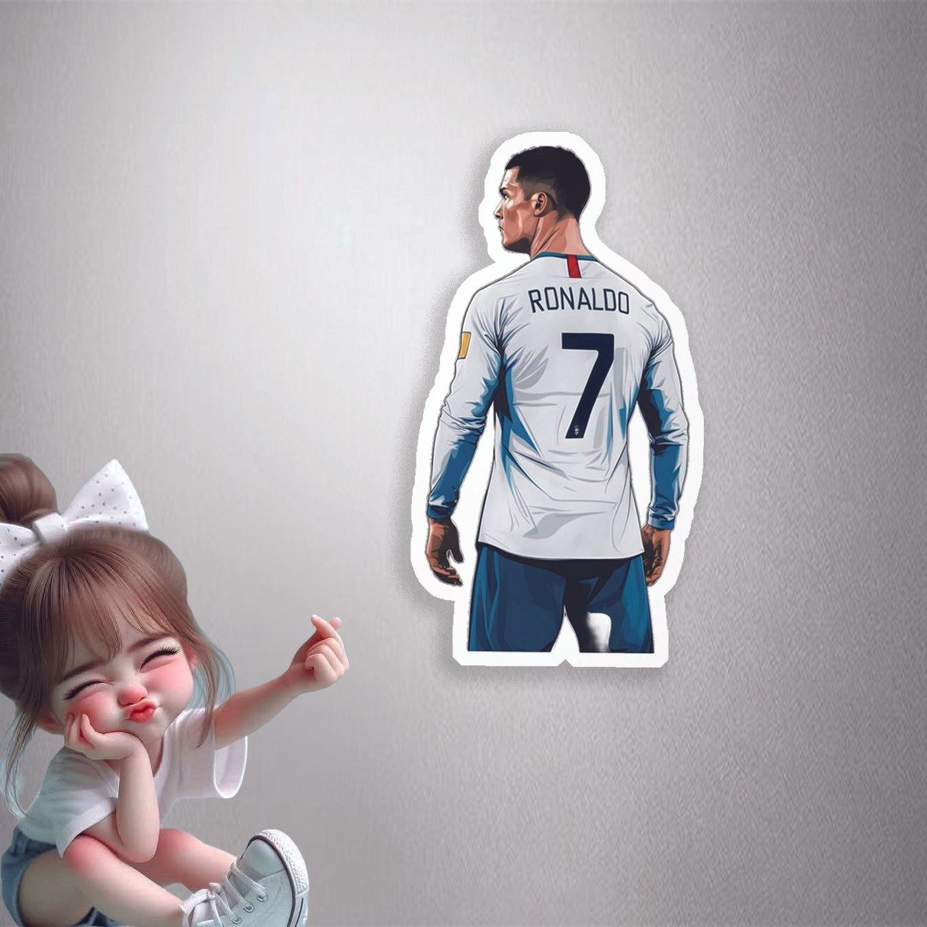 Ronaldo Famous Jersey No. 7Premium Vinyl Stickers