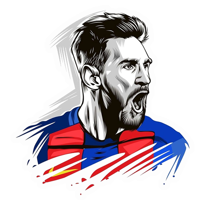 Messi in Josh Premium Vinyl Stickers