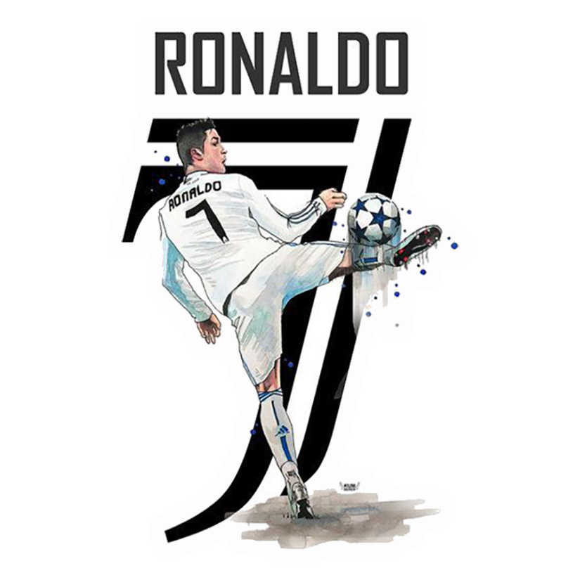 Aesthettic Ronaldo and his Jersey no. Vinyl Stickers