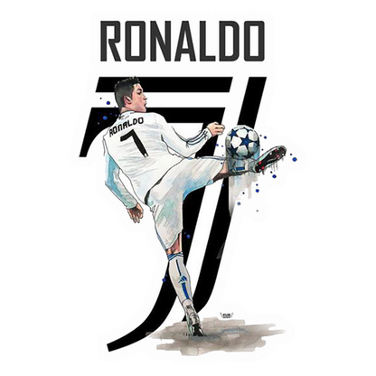 Aesthettic Ronaldo and his Jersey no. Vinyl Stickers
