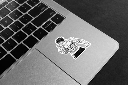 Baki Hanma Neck Cracking pose Premium Vinyl Stickers