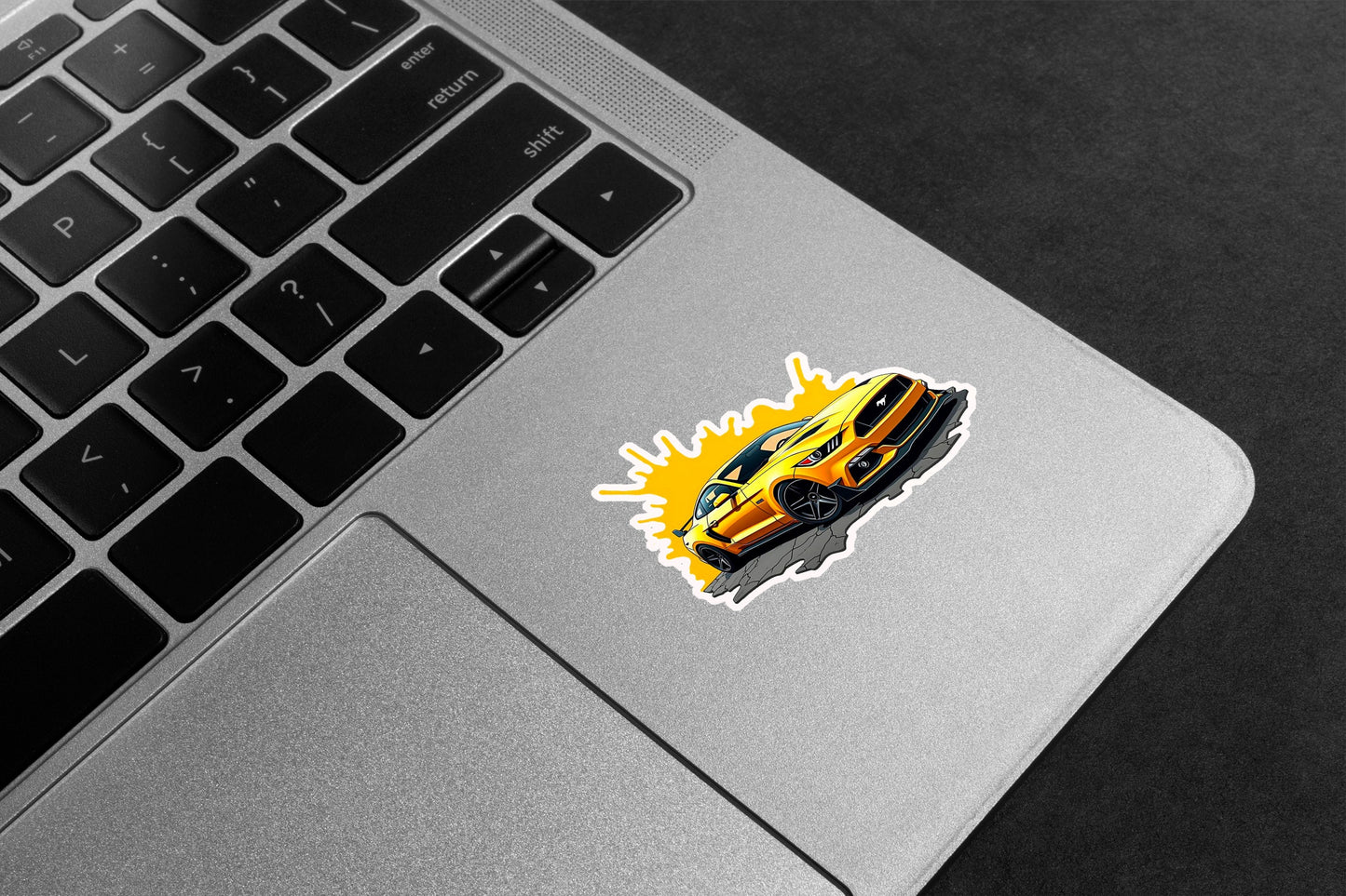Mustang Yellow Dream Premium Vinyl Stickers