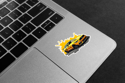 Mustang Yellow Dream Premium Vinyl Stickers