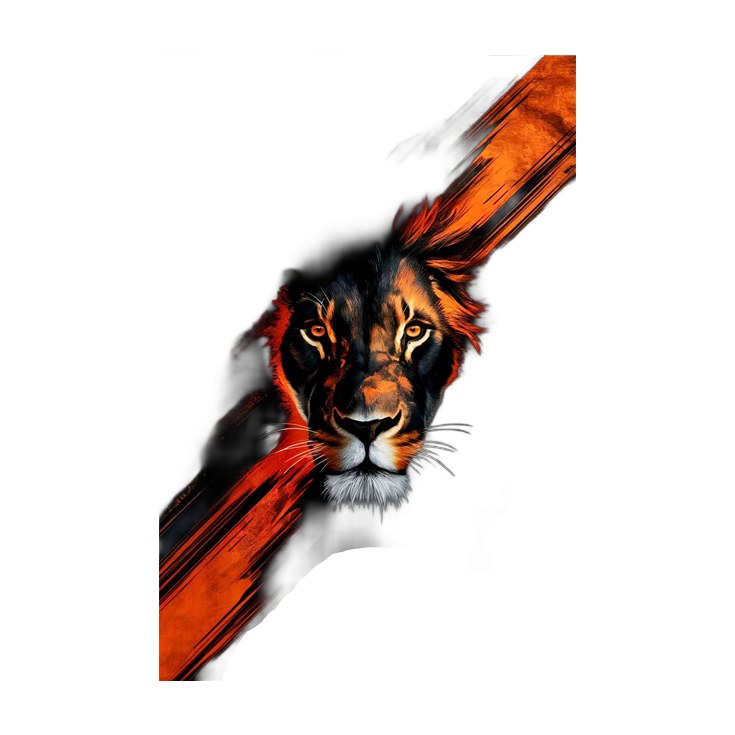 Dark Lion striped Premium Vinyl Stickers