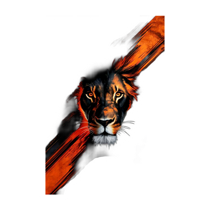 Dark Lion striped Premium Vinyl Stickers