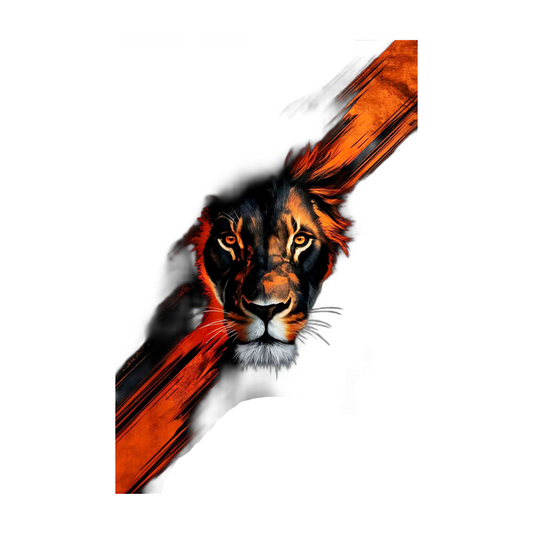 Dark Lion striped Premium Vinyl Stickers