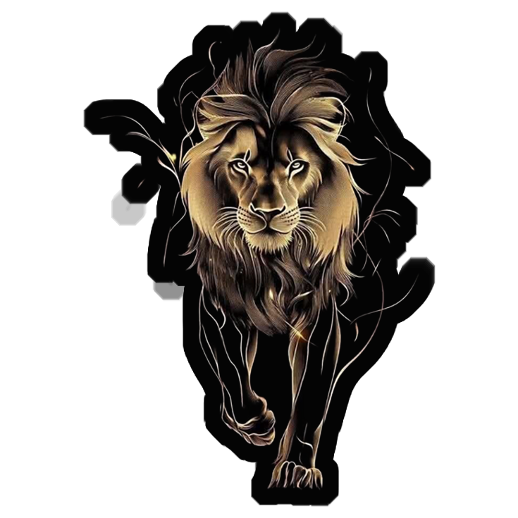Golden Lion Aesthetic Premium Vinyl Stickers