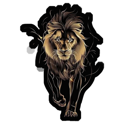Golden Lion Aesthetic Premium Vinyl Stickers