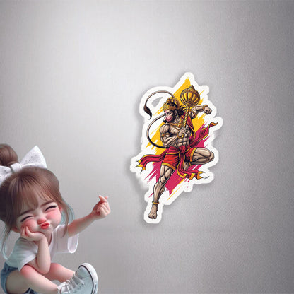 Hanuman in Action Premium Vinyl Stickers