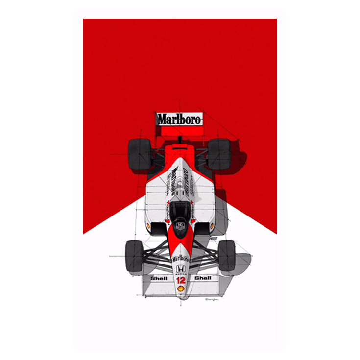 Marlboro Sport Car Premium Vinyl Stickers
