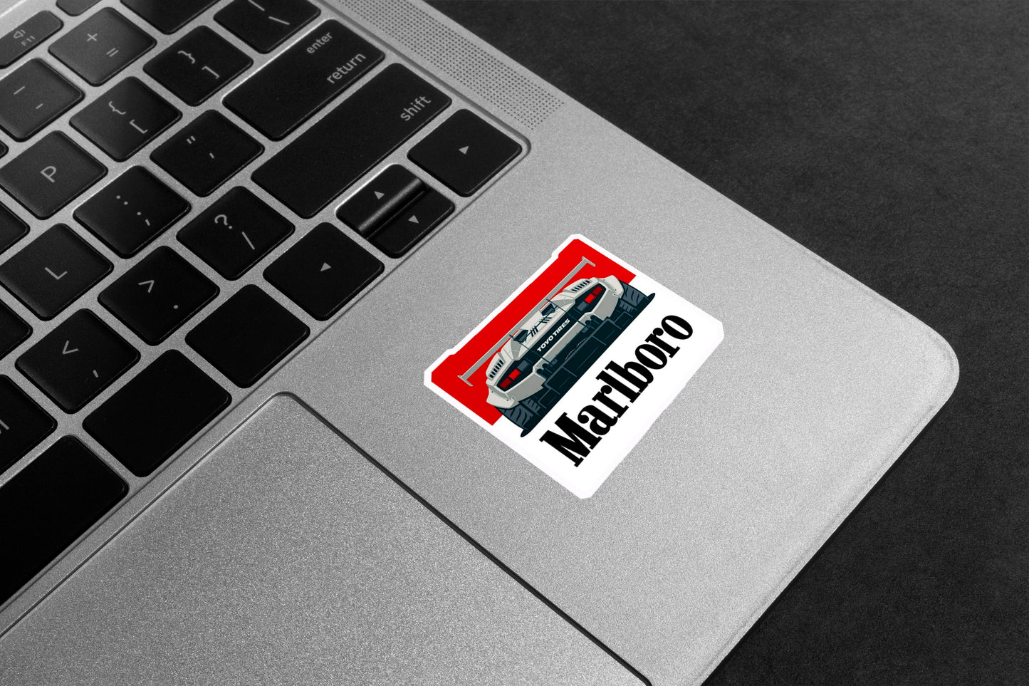 Marlboro White Sports Car Premium Vinyl Stickers