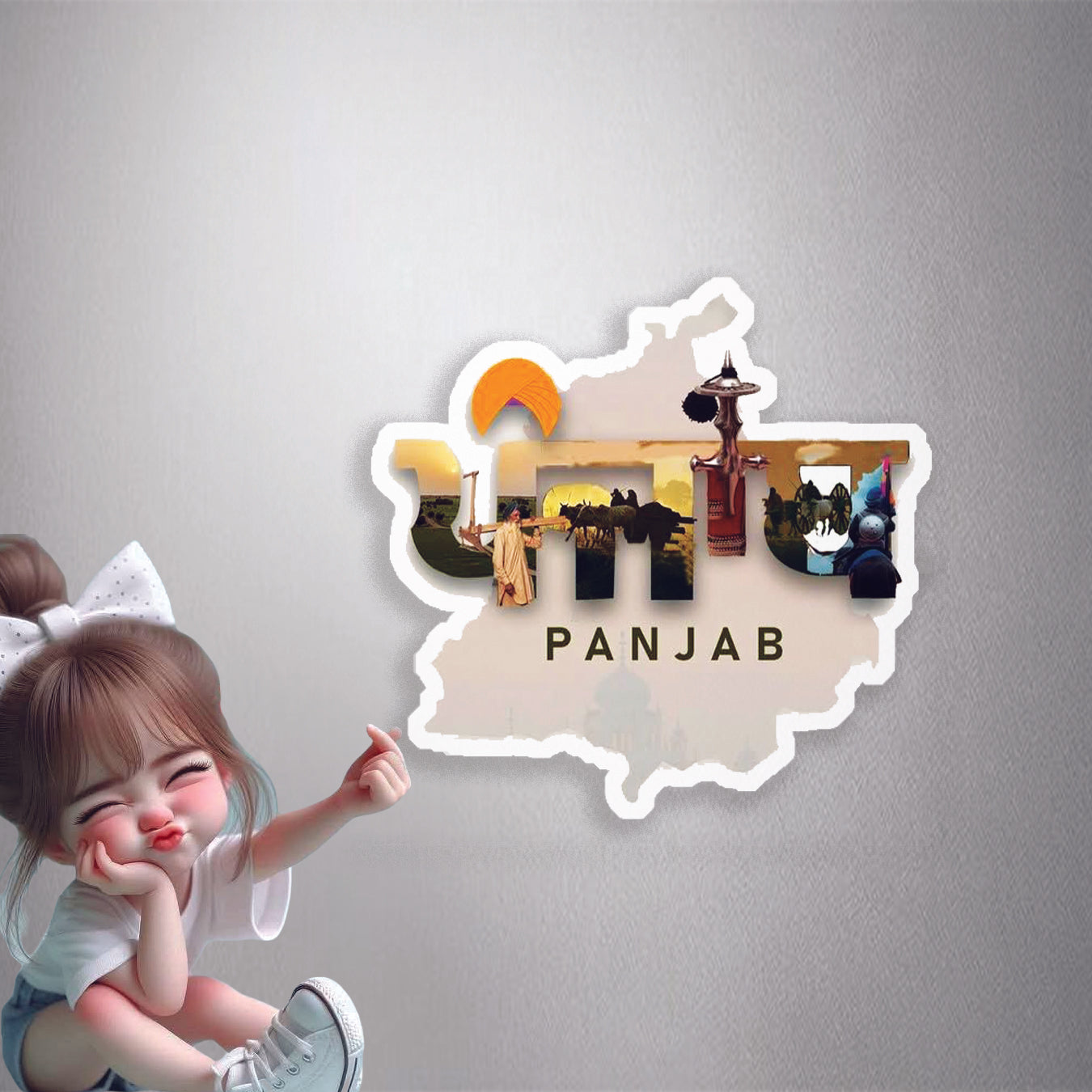 Punjab Aesthetic Premium Vinyl Stickers