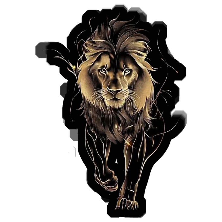 Golden Lion Premium Vinyl Stickers